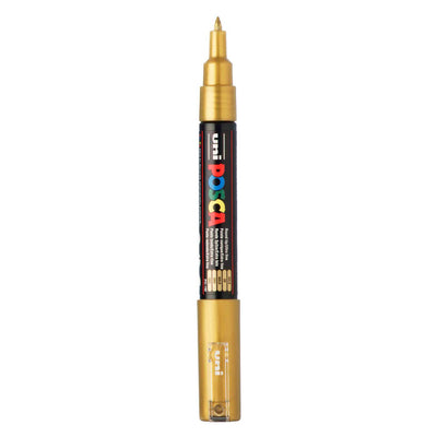 Marqueur Posca Uni-Posca, AFM PC-1M, épaisseur de ligne 0,7 mm, extra-fin, or, 1 pièce