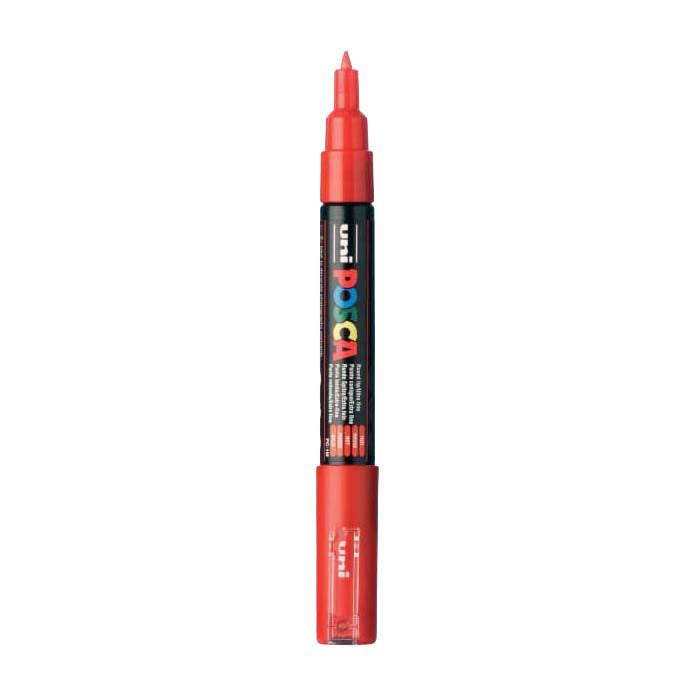 Marqueur Posca Uni-Posca, AFM PC-1M, épaisseur de ligne 0,7 mm, extra-fin, rouge, 1 pièce