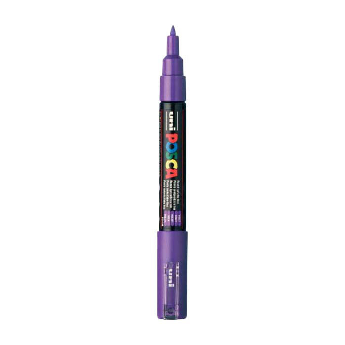 Marqueur Posca Uni-Posca, AFM PC-1M, épaisseur de ligne 0,7 mm, extra-fine, violet, 1 pièce