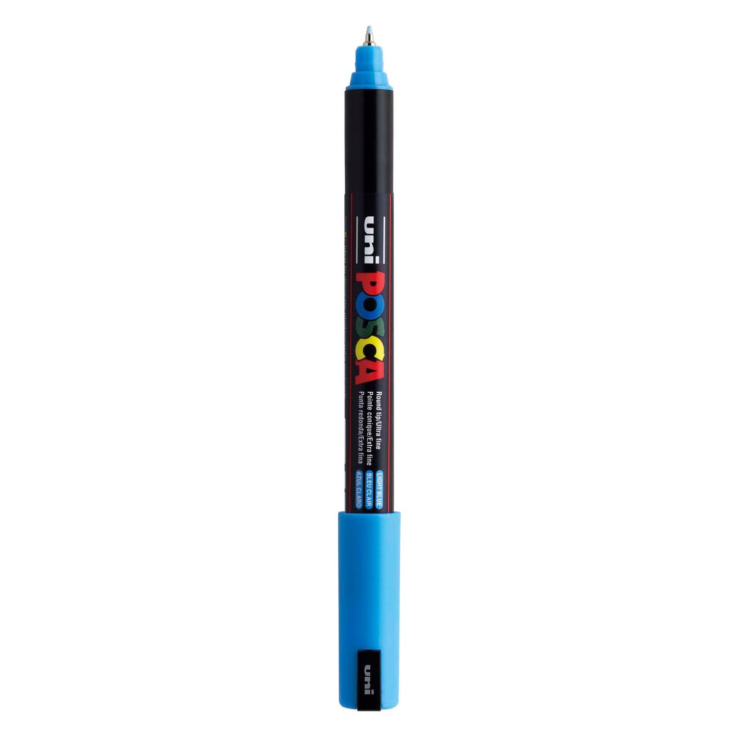 Marqueur Posca Uni-Posca, AFM PC-1MR, épaisseur de ligne 0,7 mm, extra-fin, bleu clair, 1 pièce