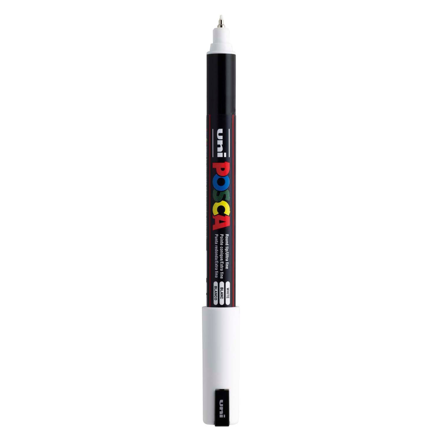 Marqueur Posca Uni-Posca, AFM PC-1MR, épaisseur de ligne 0,7 mm, extra-fin, blanc, 1 pièce