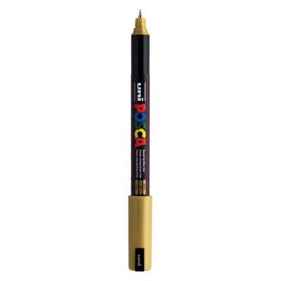 Marqueur Posca Uni-Posca, AFM PC-1MR, épaisseur de ligne 0,7 mm, extra-fin, or, 1 pièce