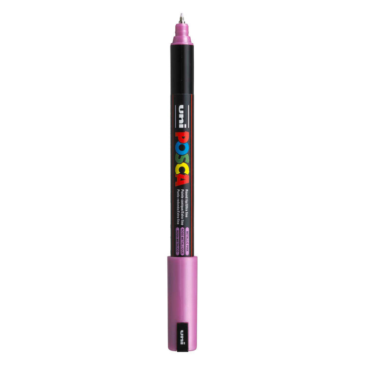 Marqueur Posca Uni-Posca, AFM PC-1MR, épaisseur de ligne 0,7 mm, extra-fin, rose métallique, 1 pièce