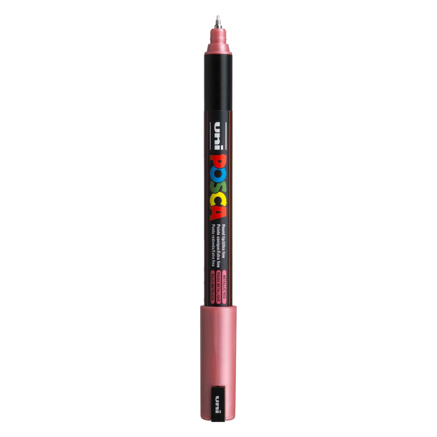 Marqueur Posca Uni-Posca, AFM PC-1MR, épaisseur de ligne 0,7 mm, extra-fin, métal rouge, 1 pièce