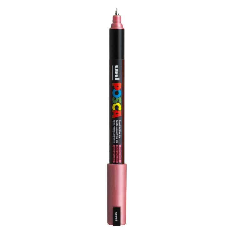 Marqueur Posca Uni-Posca, AFM PC-1MR, épaisseur de ligne 0,7 mm, extra-fin, métal rouge, 1 pièce