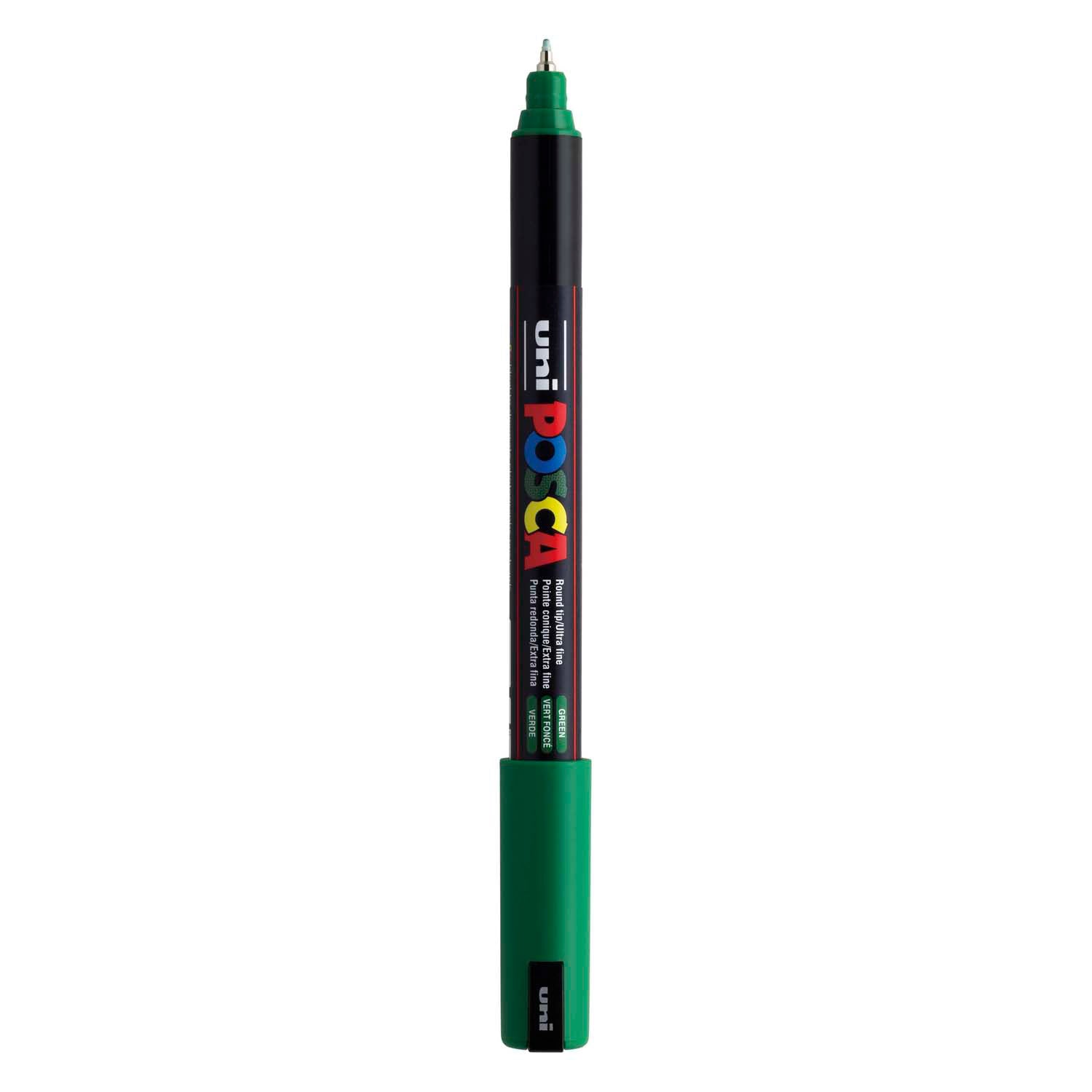 Marqueur Posca Uni-Posca, AFM PC-1MR, épaisseur de ligne 0,7 mm, extra-fin, vert, 1 pièce