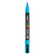 Marker Posca Uni-Posca, AFM PC-3M, épaisseur de ligne 0,9-1,3 mm, fin, bleu clair, 1 pièce