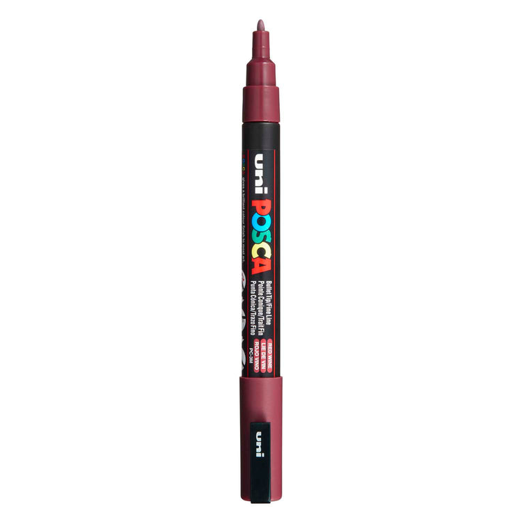 Marqueur Posca Uni-Posca, AFM PC-3M, épaisseur de ligne 0,9-1,3 mm, fin, vin rouge, 1 pièce