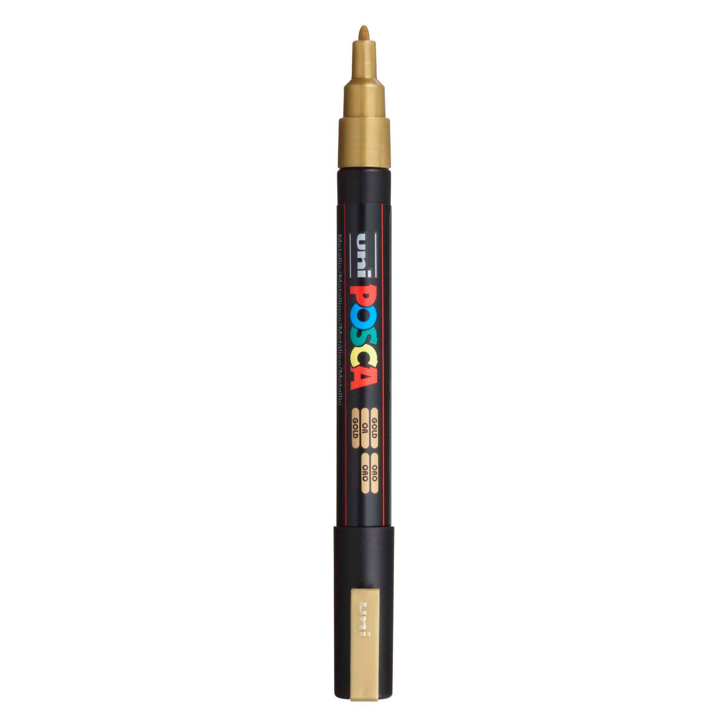 Marker Posca Uni-Posca, AFM PC-3M, épaisseur de ligne 0,9-1,3 mm, fin, or, 1 pièce