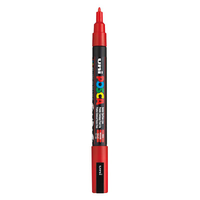 Marqueur Posca Uni-Posca, AFM PC-3M, épaisseur de ligne 0,9-1,3 mm, fin, rouge, 1 pièce