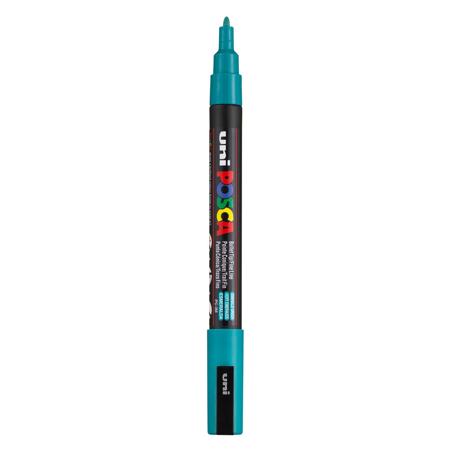 Marqueur Posca Uni-Posca, AFM PC-3M, épaisseur de ligne 0,9-1,3 mm, amende, vert émeraude, 1 pièce