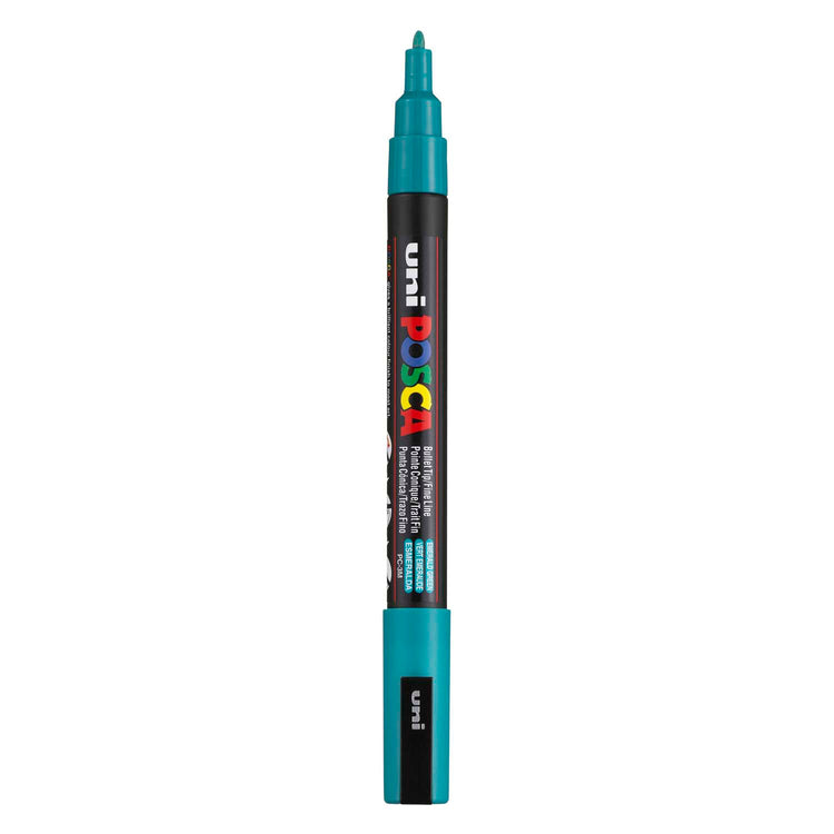 Marqueur Posca Uni-Posca, AFM PC-3M, épaisseur de ligne 0,9-1,3 mm, amende, vert émeraude, 1 pièce
