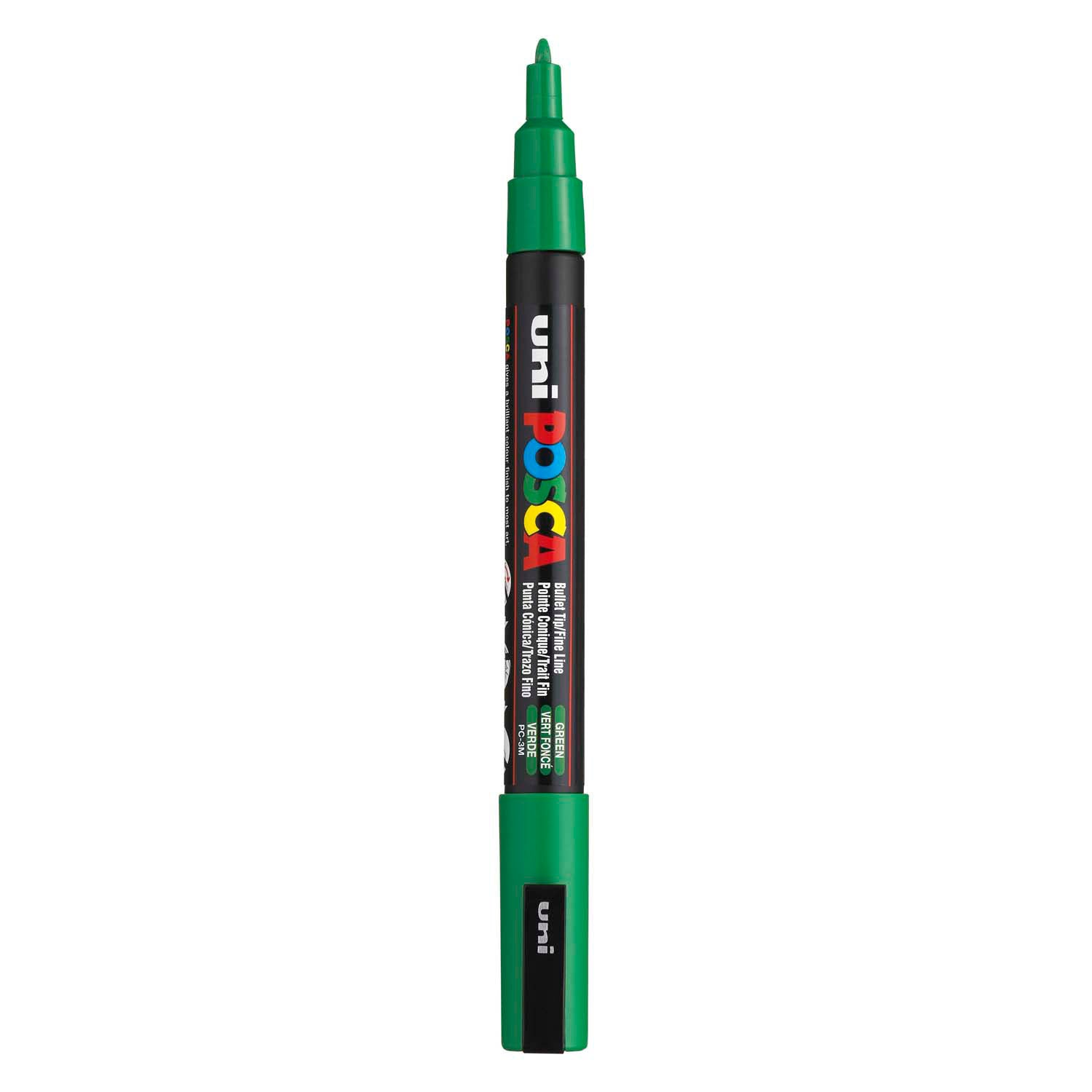 Marqueur Posca Uni-Posca, AFM PC-3M, épaisseur de ligne 0,9-1,3 mm, fin, vert, 1 pièce