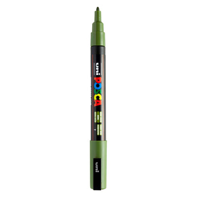 Feutre peinture Uni posca pc3m kaki - pointe ronde jusqu'à 1,3 mm
