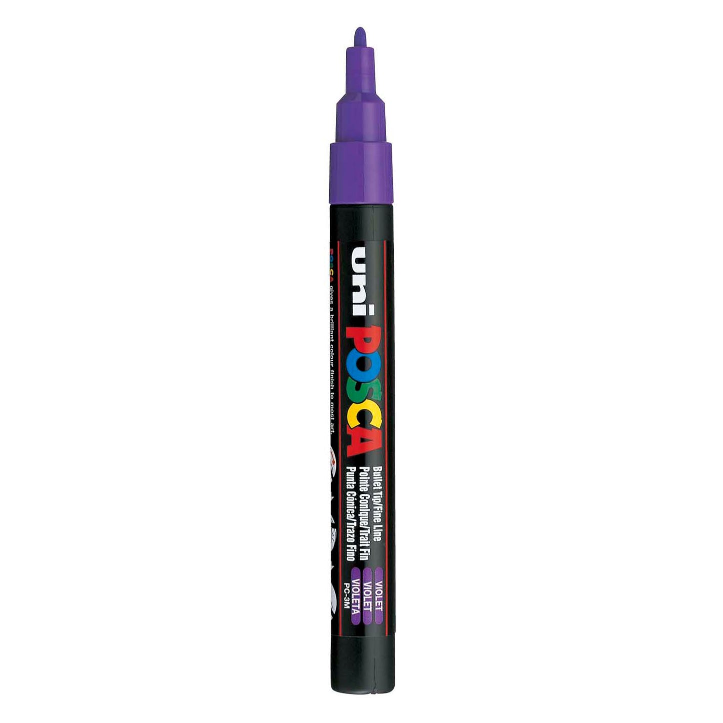 Marker Posca Uni-Posca, AFM PC-3M, épaisseur de ligne 0,9-1,3 mm, amende, violet, 1 pièce