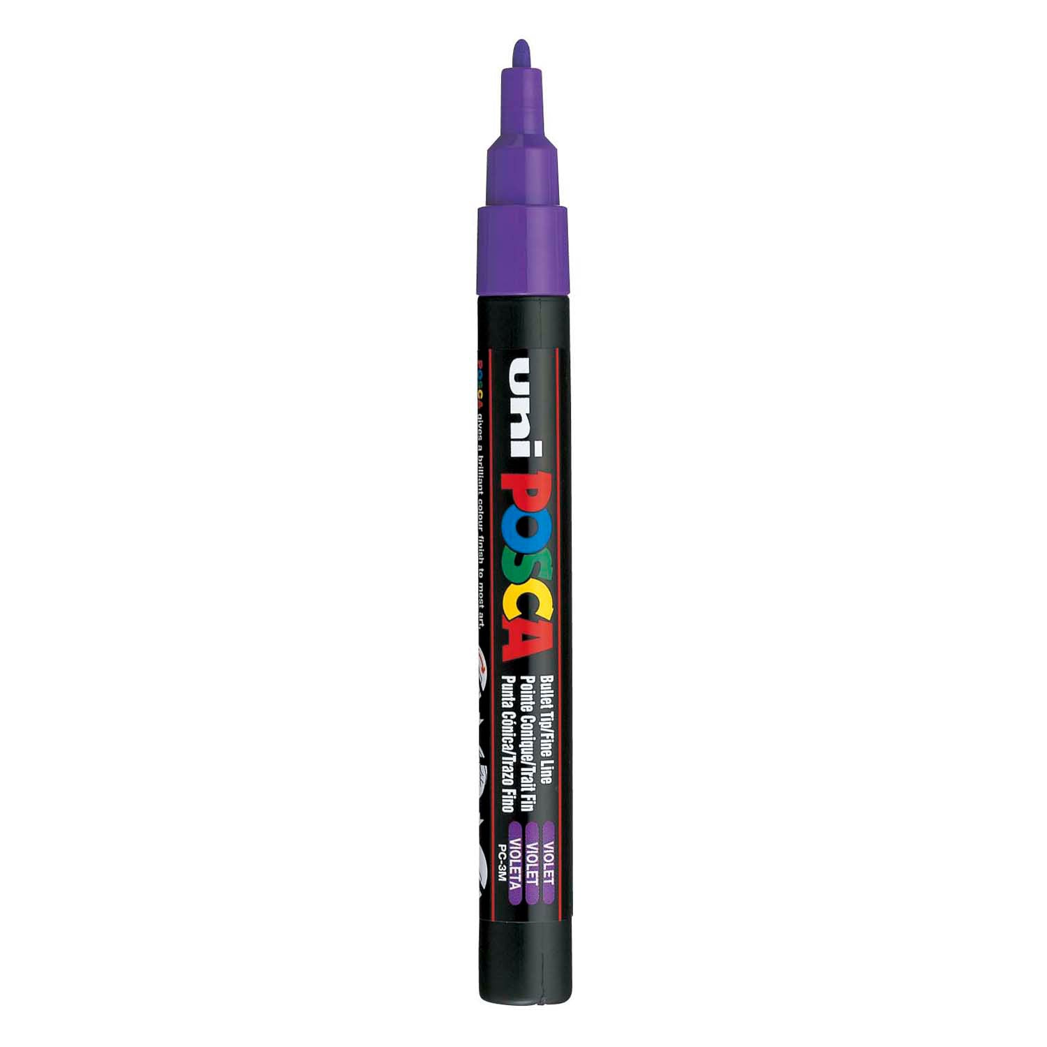 Marker Posca Uni-Posca, AFM PC-3M, épaisseur de ligne 0,9-1,3 mm, amende, violet, 1 pièce