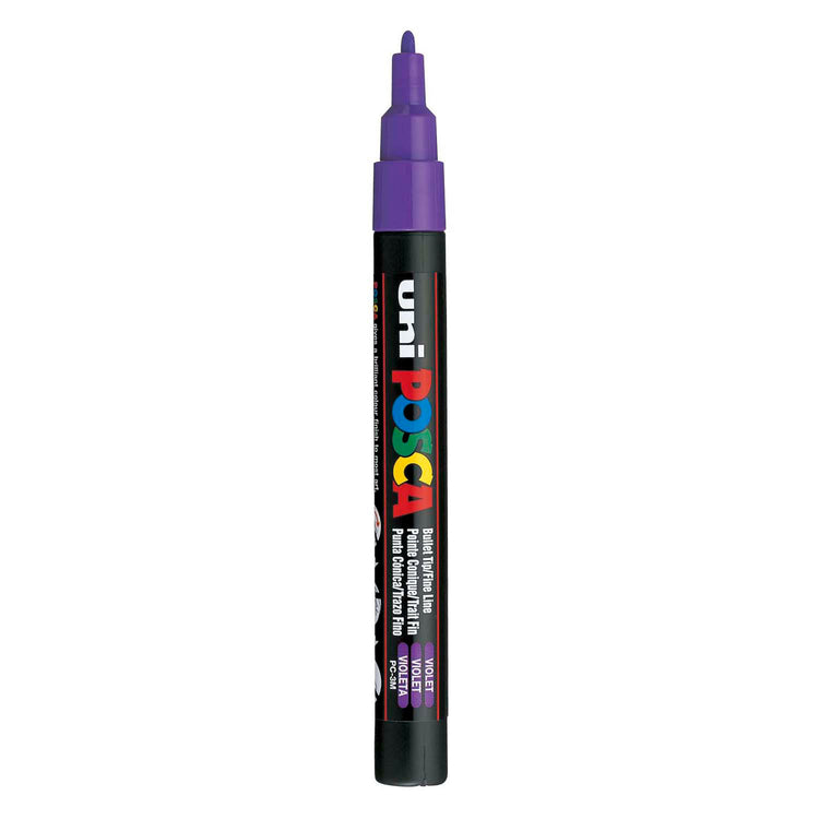 Marker Posca Uni-Posca, AFM PC-3M, épaisseur de ligne 0,9-1,3 mm, amende, violet, 1 pièce
