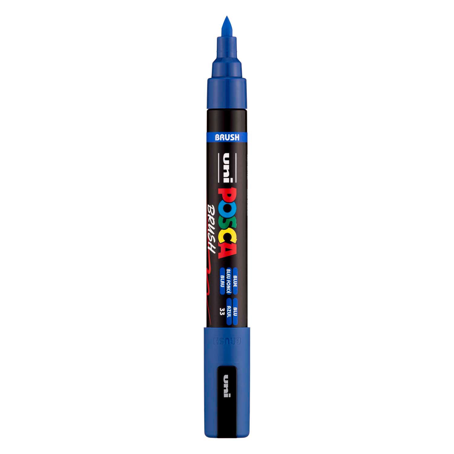 Feutre pinceau Uni posca pc5br bleu foncé - pointe pinceau 1-4 mm