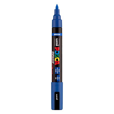 Feutre pinceau Uni posca pc5br bleu foncé - pointe pinceau 1-4 mm