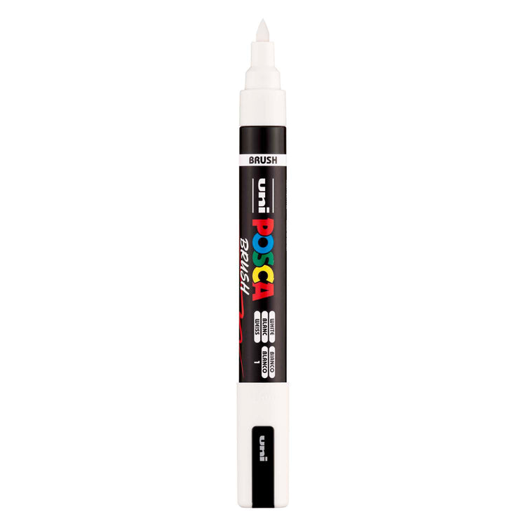 Feutre pinceau Uni posca pc5br blanc - pointe pinceau 1-4 mm