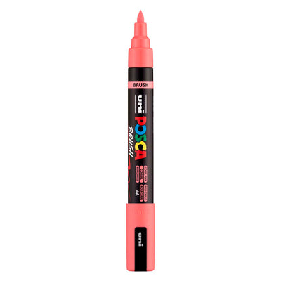 Feutre pinceau Uni posca pc5br rose corail - pointe pinceau 1-4 mm