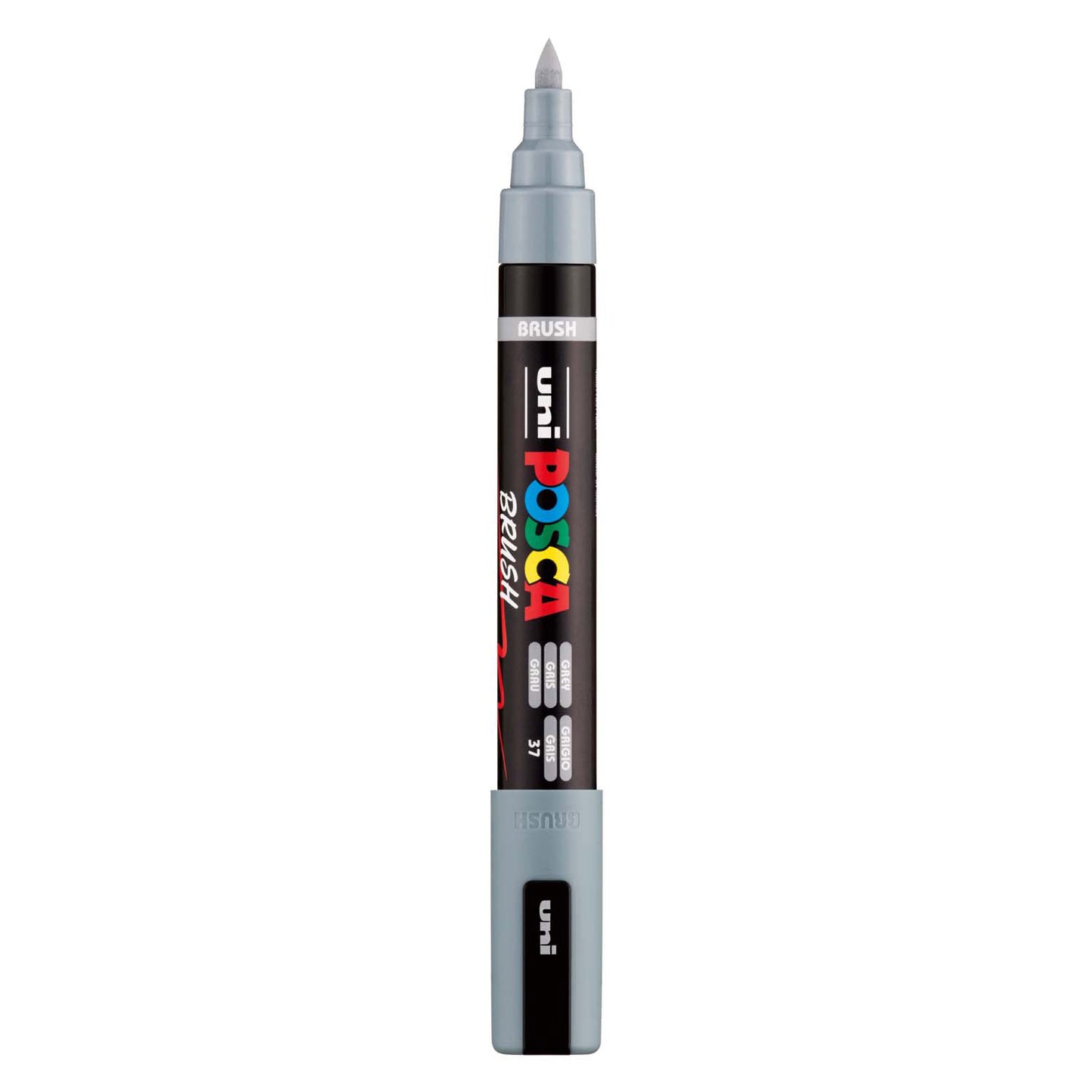 Feutre pinceau Uni posca pc5br gris - pointe pinceau 1-4 mm
