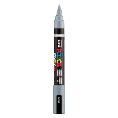 Feutre pinceau Uni posca pc5br gris - pointe pinceau 1-4 mm