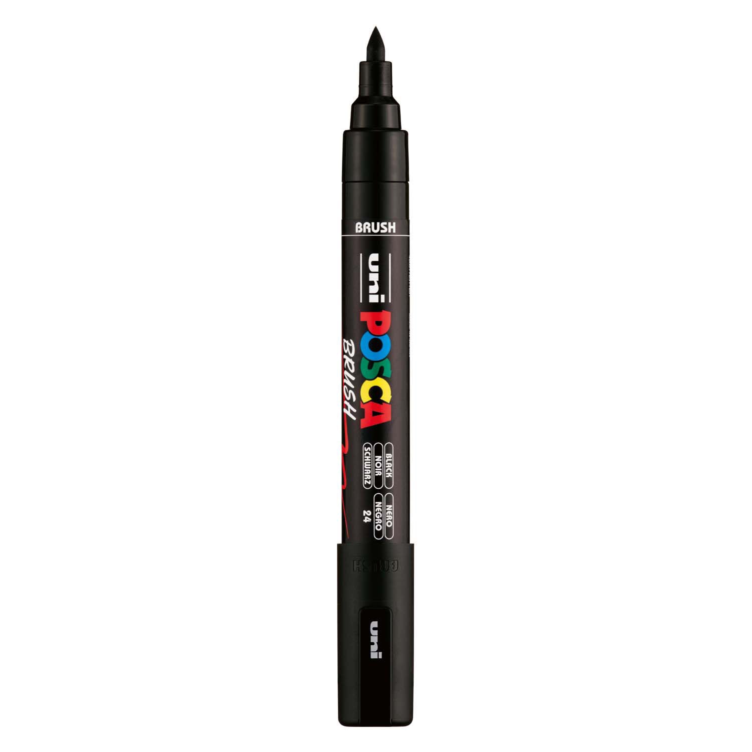 Feutre pinceau Uni posca pc5br noir - pointe pinceau 1-4 mm