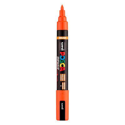 Feutre pinceau Uni posca pc5br orange - pointe pinceau 1-4 mm