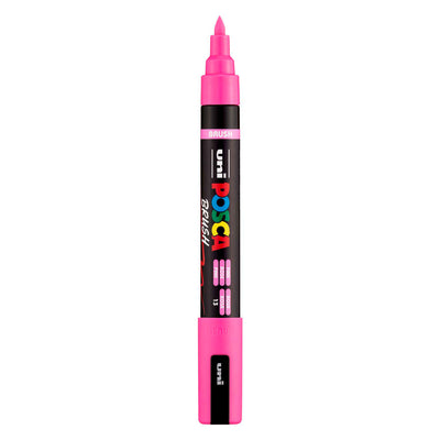 Feutre pinceau Uni posca pc5br rose - pointe pinceau 1-4 mm