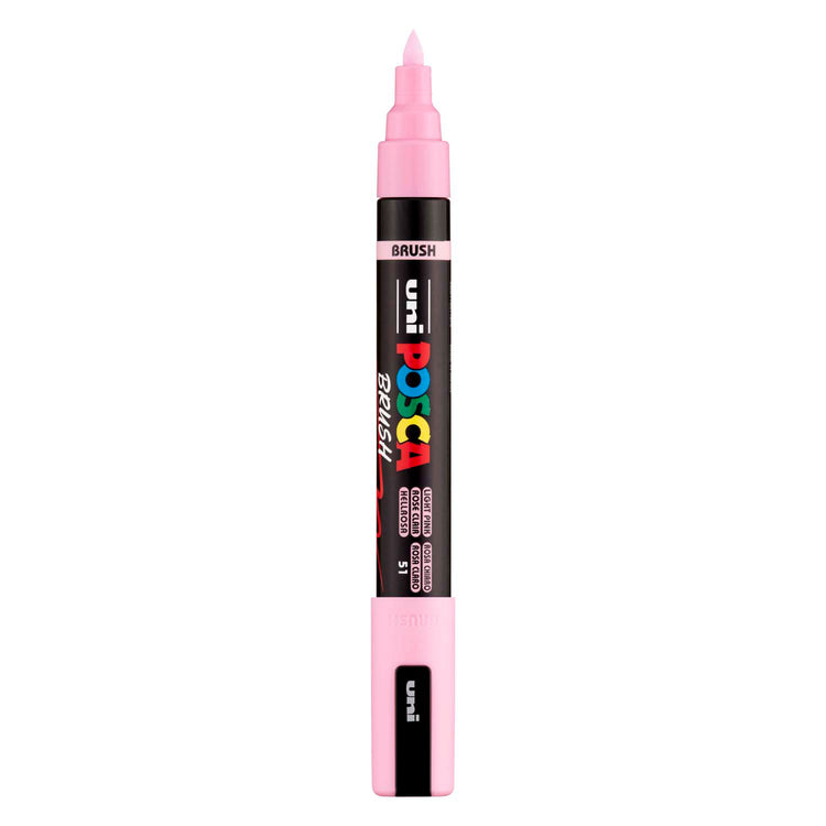 Feutre pinceau Uni posca pc5br rose clair - pointe pinceau 1-4 mm