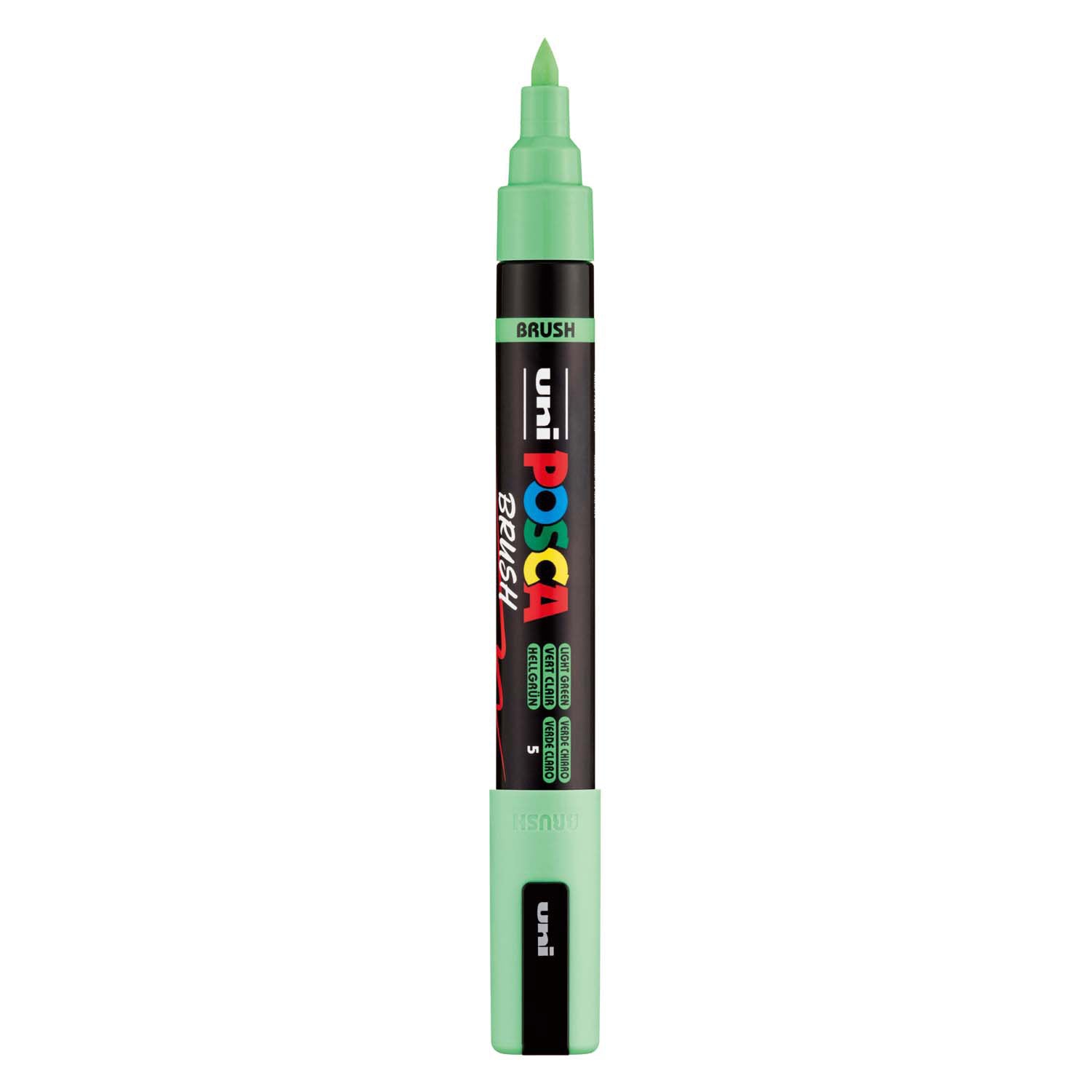 Feutre pinceau Uni posca pc5br vert clair - pointe pinceau 1-4 mm