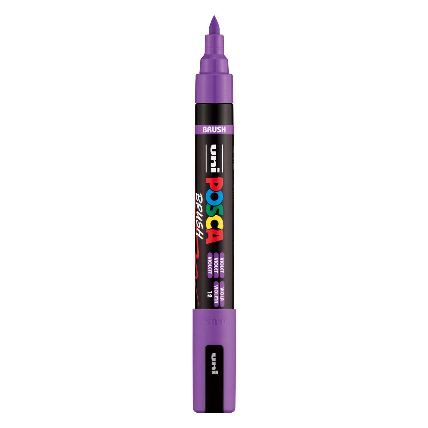 Feutre pinceau Uni posca pc5br violet - pointe pinceau 1-4 mm