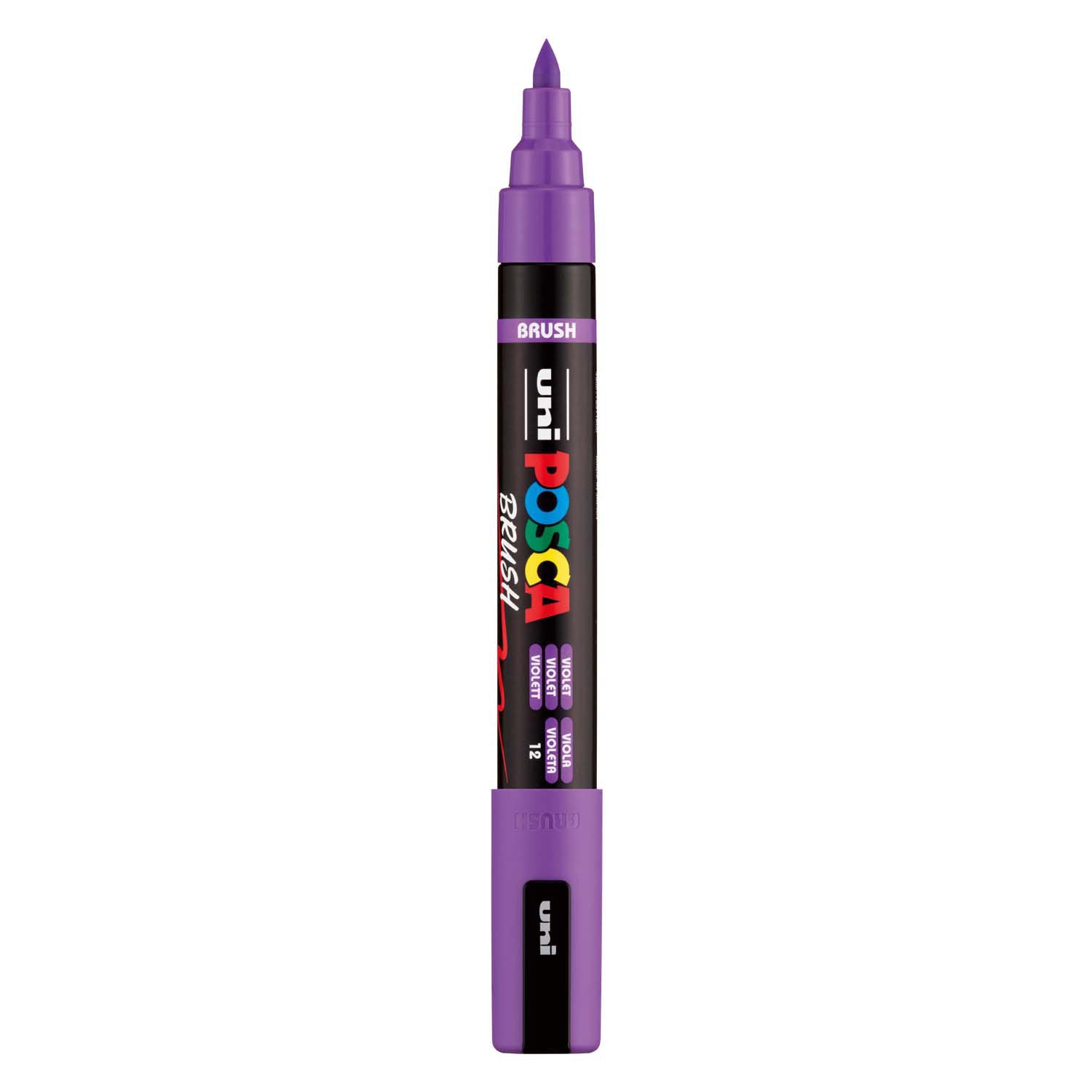 Feutre pinceau Uni posca pc5br violet - pointe pinceau 1-4 mm