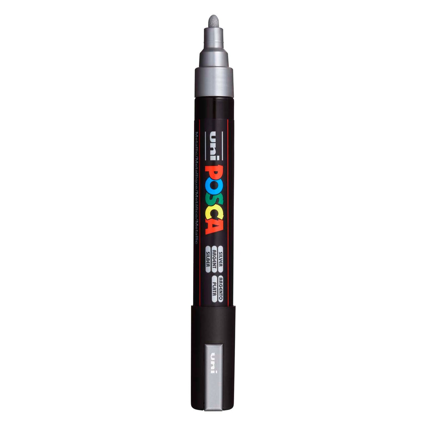 Marqueur Posca Uni-Posca, AFM PC-5M, épaisseur de ligne 2,5 mm, moyen, argent, 1 pièce