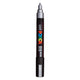 Marqueur Posca Uni-Posca, AFM PC-5M, épaisseur de ligne 2,5 mm, moyen, argent, 1 pièce