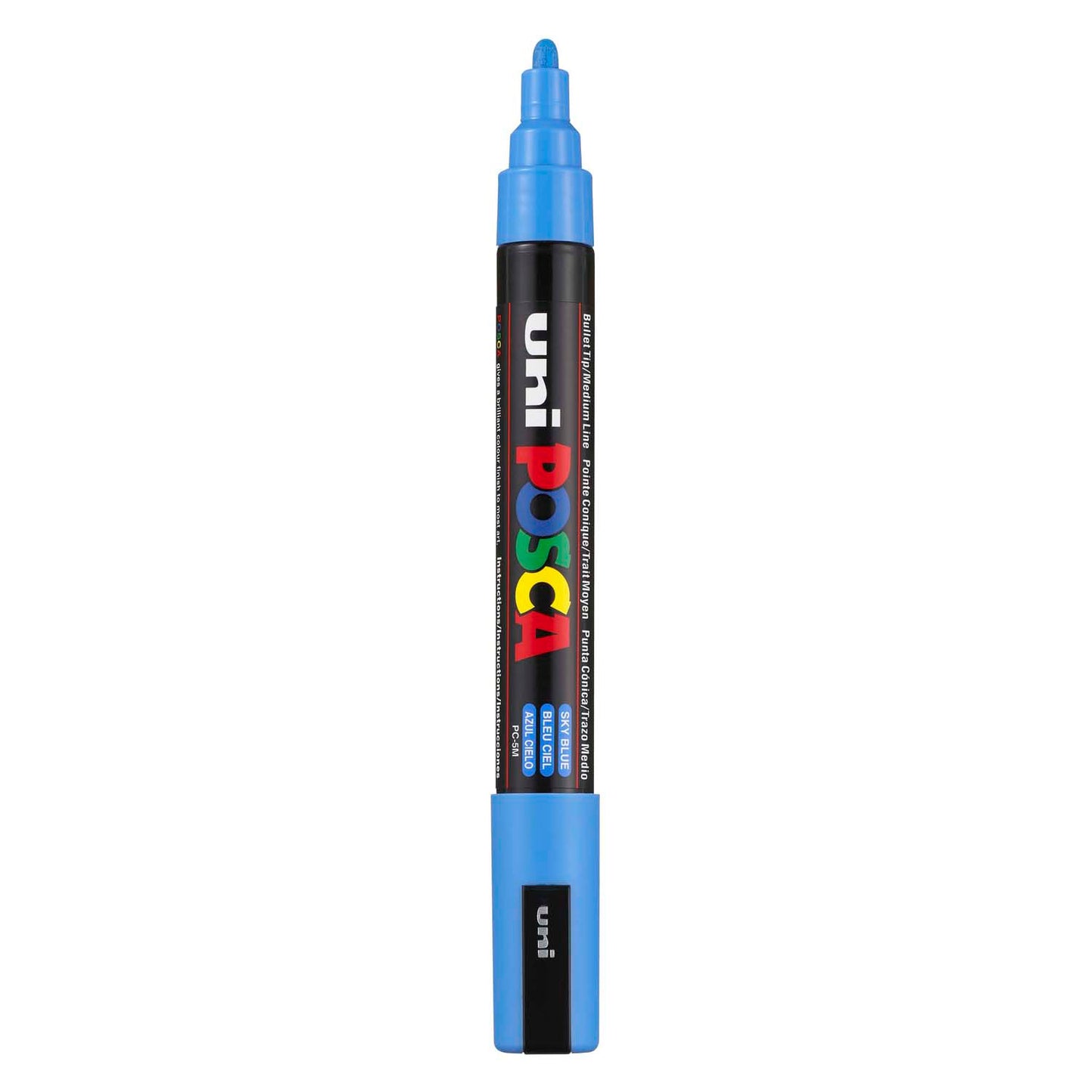 Marqueur Posca Uni-Posca, AFM PC-5M, épaisseur de ligne 2,5 mm, moyen, bleu ciel, 1 pièce