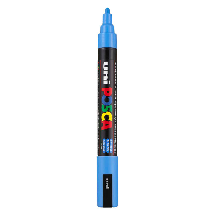 Marqueur Posca Uni-Posca, AFM PC-5M, épaisseur de ligne 2,5 mm, moyen, bleu ciel, 1 pièce