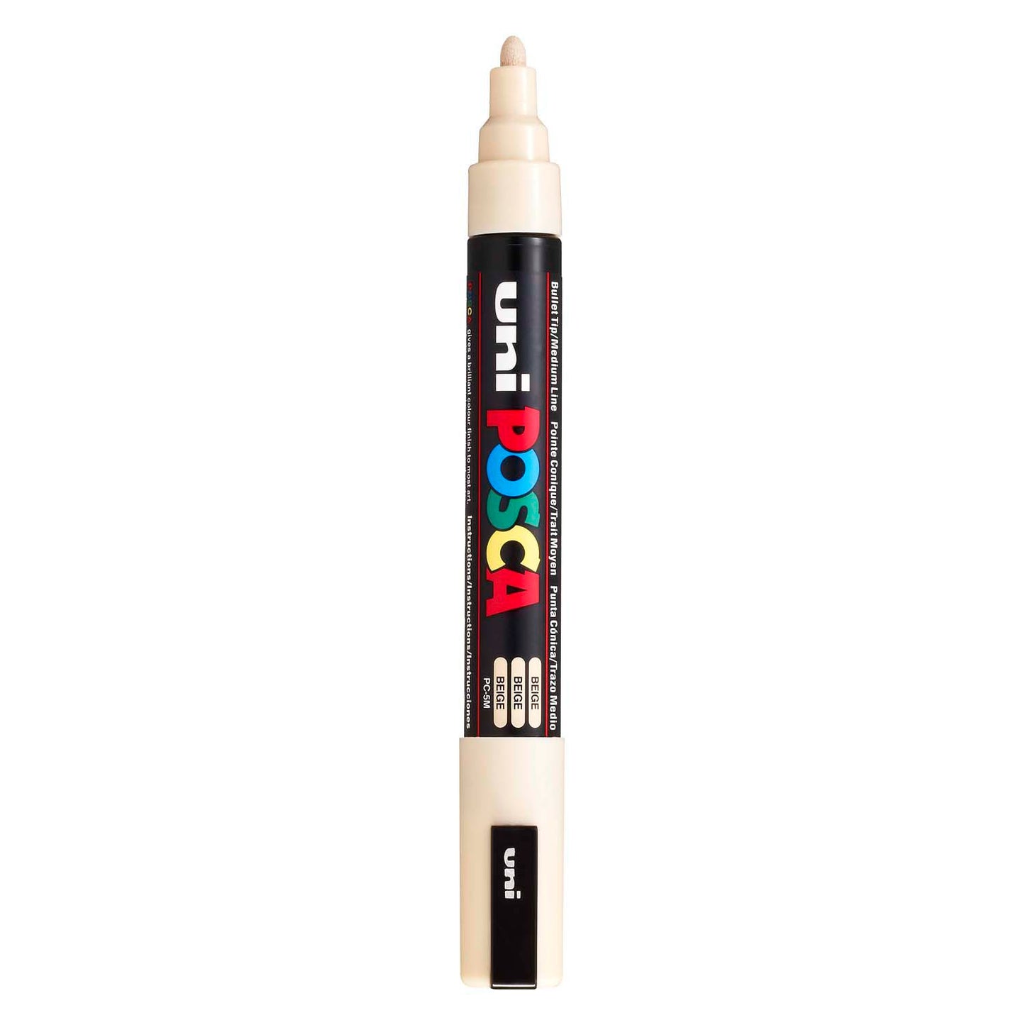 Marqueur Posca Uni-Posca, AFM PC-5M, épaisseur de ligne 2,5 mm, milieu, beige, 1 pièce