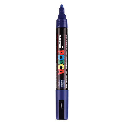 Marqueur Posca Uni-Posca, AFM PC-5M, épaisseur de ligne 2,5 mm, moyen, bleu, 1 pièce