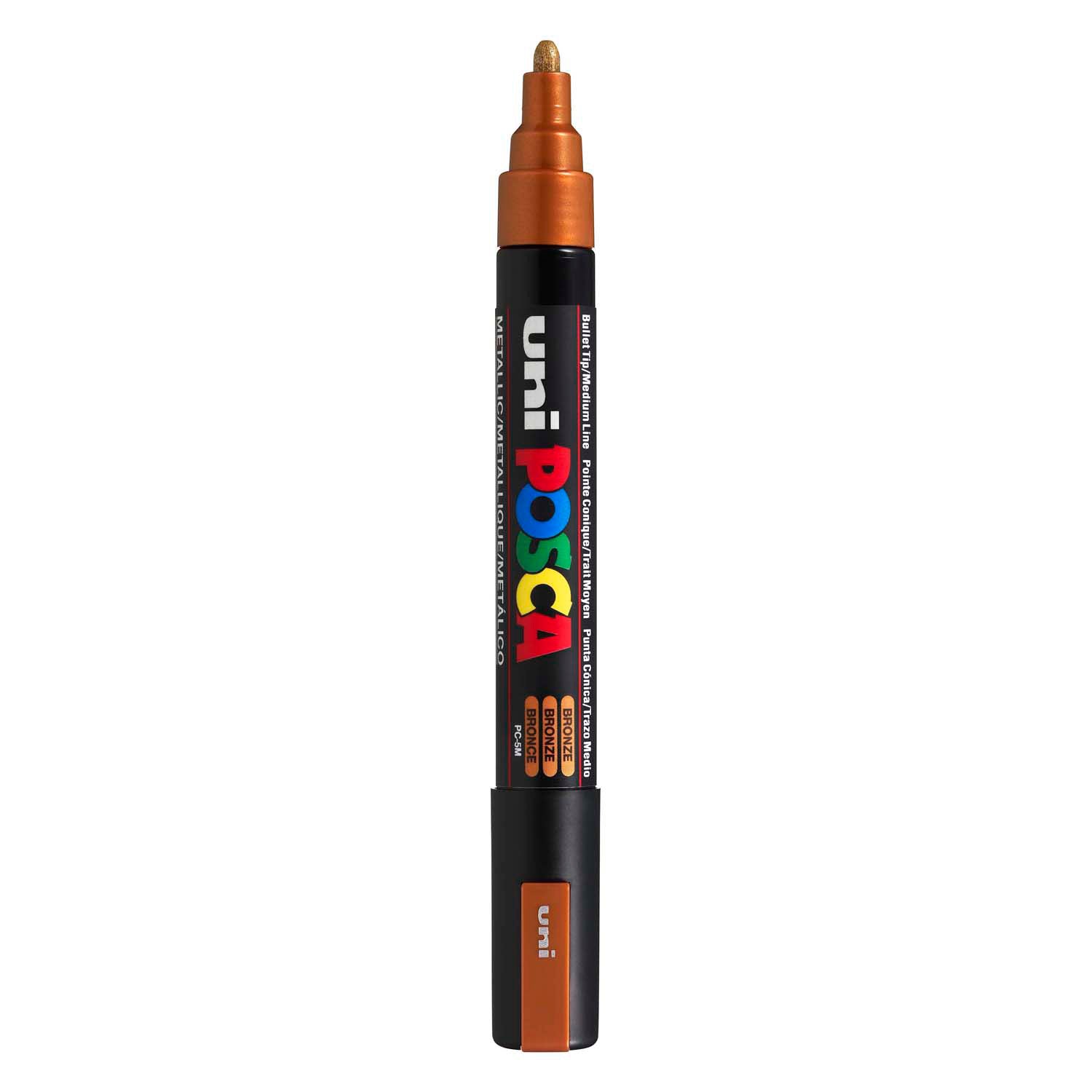 Marqueur Posca Uni-Posca, AFM PC-5M, épaisseur de ligne 2,5 mm, milieu, bronze, 1 pièce