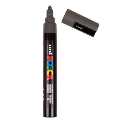 Marqueur peinture Uni posca pc5m gris foncé - pointe conique 2,5 mm