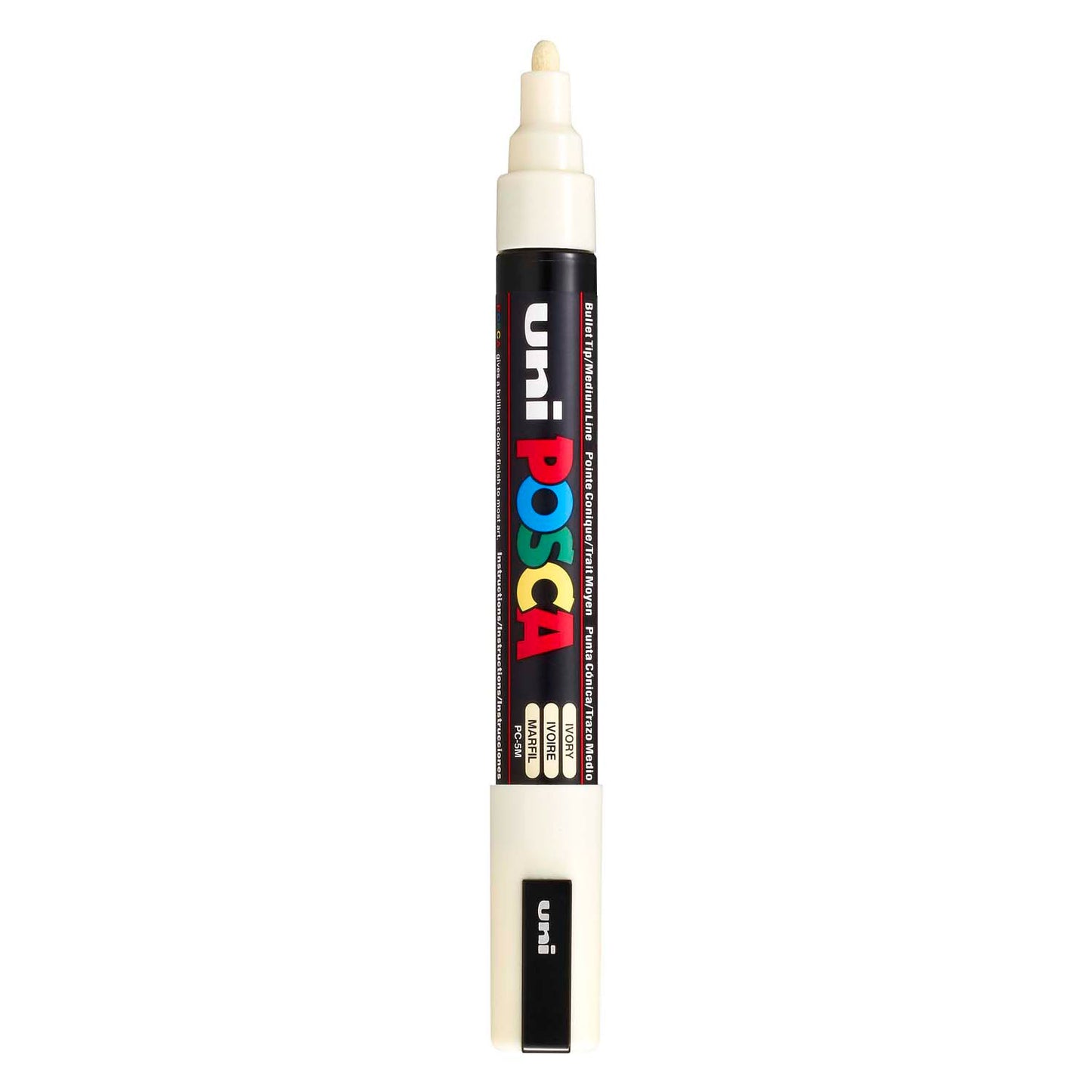 Marqueur Posca Uni-Posca, AFM PC-5M, épaisseur de ligne 2,5 mm, moyen, ivoire, 1 pièce