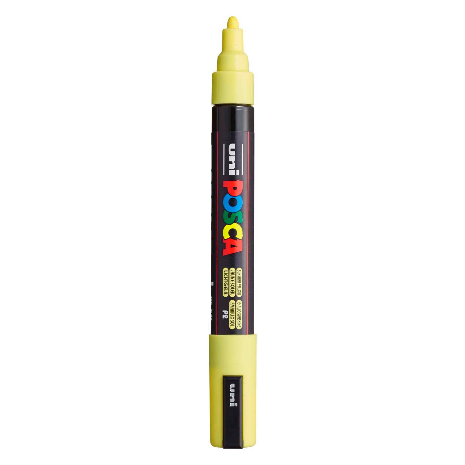 Feutre peinture Uni posca pc5m jaune soleil - pointe conique 2,5 mm