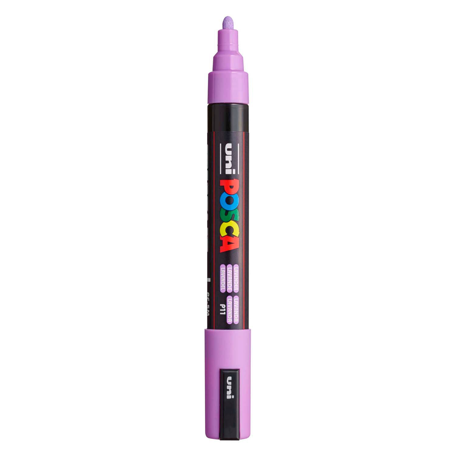 Marqueur peinture Uni posca pc5m lavande - pointe conique 2,5 mm