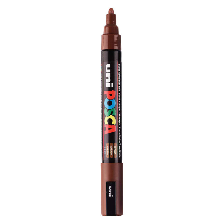 Marqueur Posca Uni-Posca, AFM PC-5M, épaisseur de ligne 2,5 mm, moyen, marron, 1 pièce
