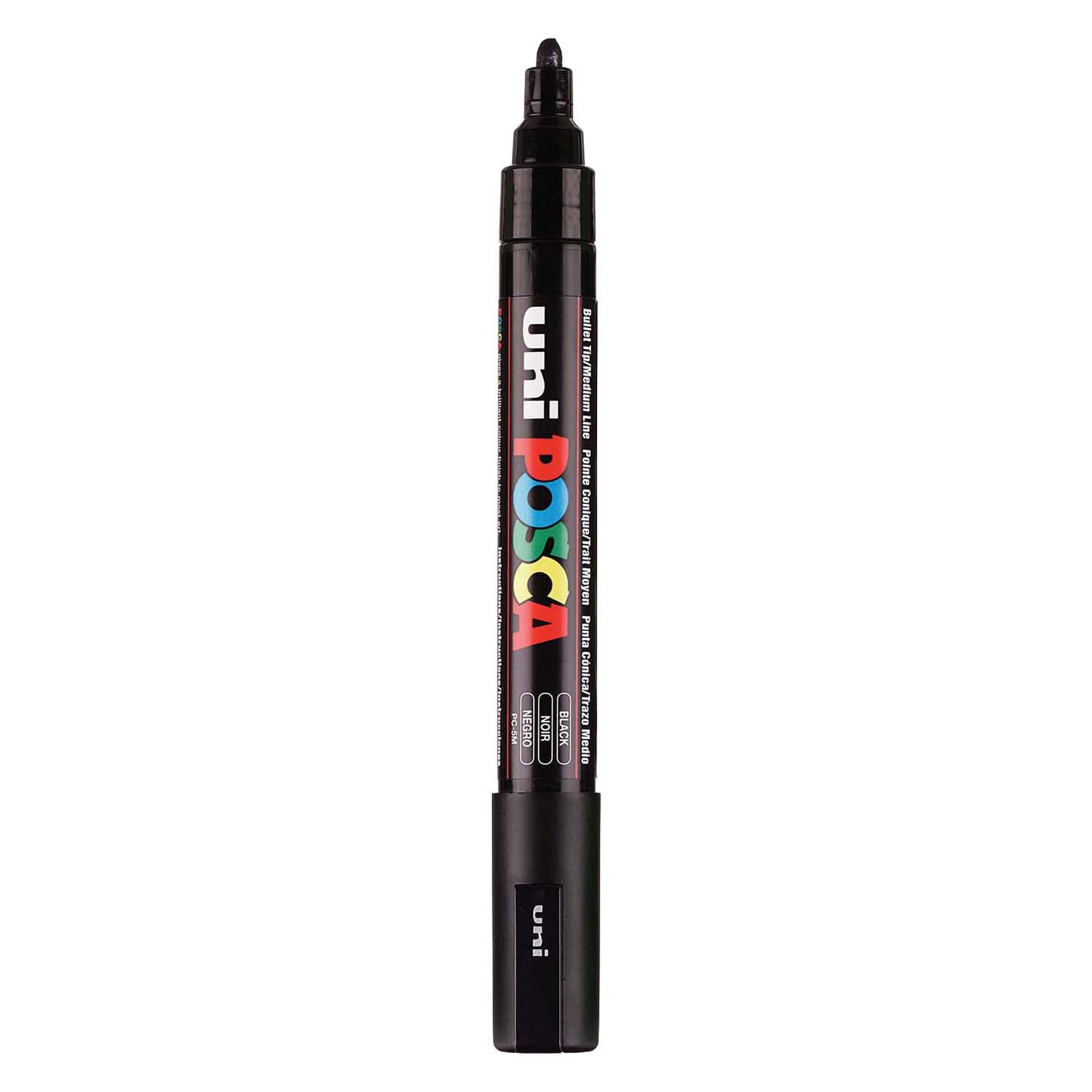 Marqueur Posca Uni-Posca, AFM PC-5M, épaisseur de ligne 2,5 mm, moyen, noir, 1 pièce