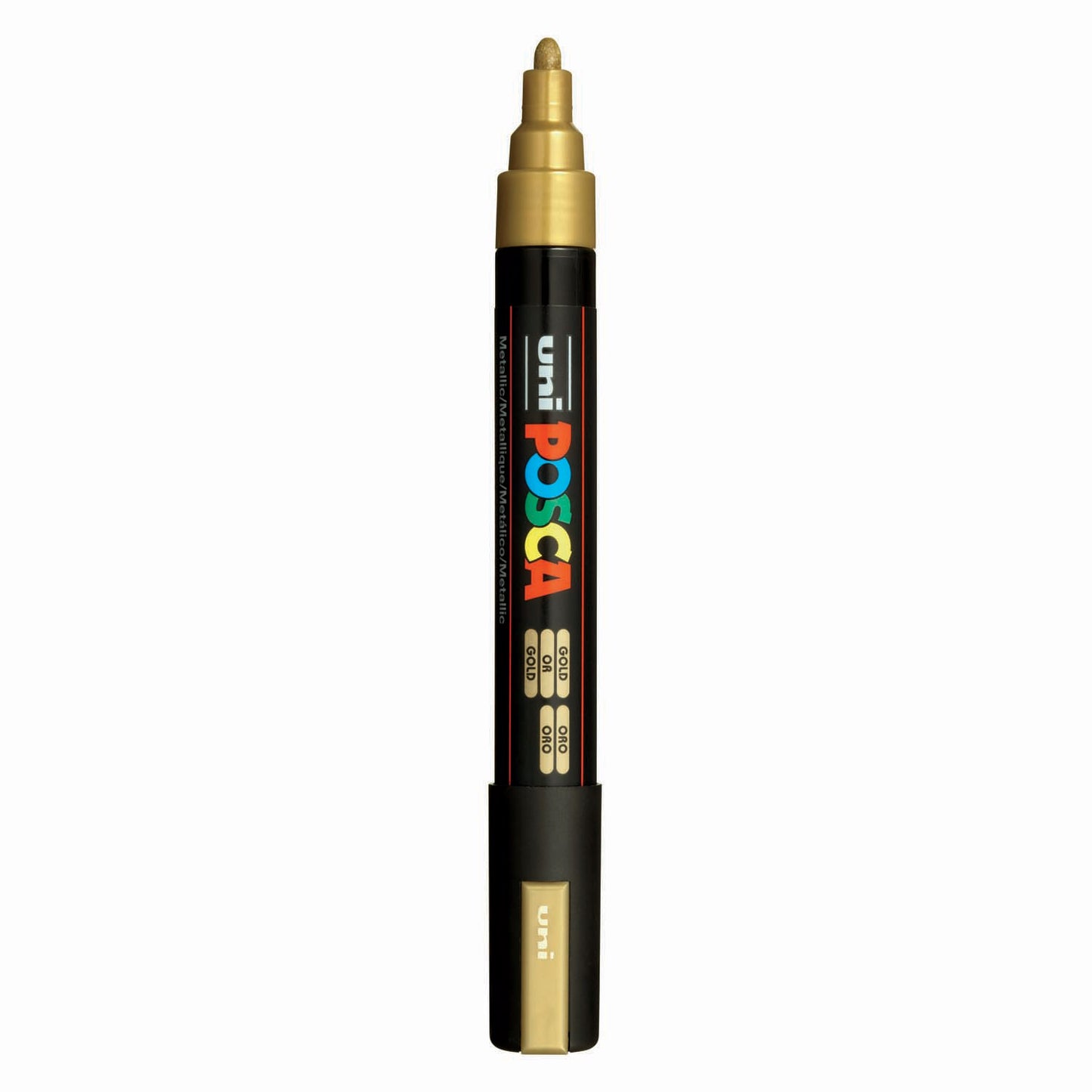 Marqueur Posca Uni-Posca, AFM PC-5M, épaisseur de ligne 2,5 mm, moyen, or, 1 pièce