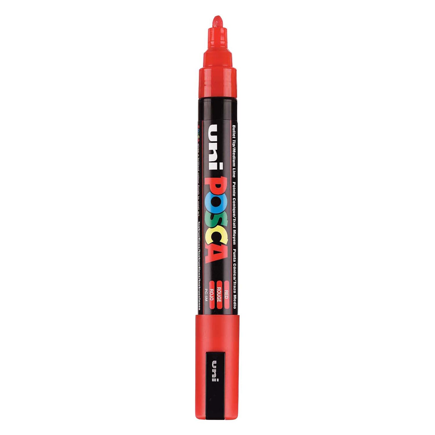 Marqueur Posca Uni-Posca, AFM PC-5M, épaisseur de ligne 2,5 mm, moyen, rouge, 1 pièce