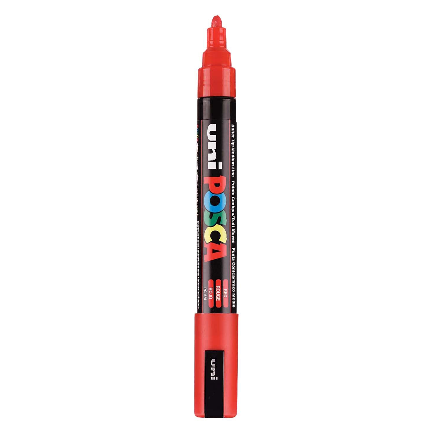Marqueur Posca Uni-Posca, AFM PC-5M, épaisseur de ligne 2,5 mm, moyen, rouge, 1 pièce
